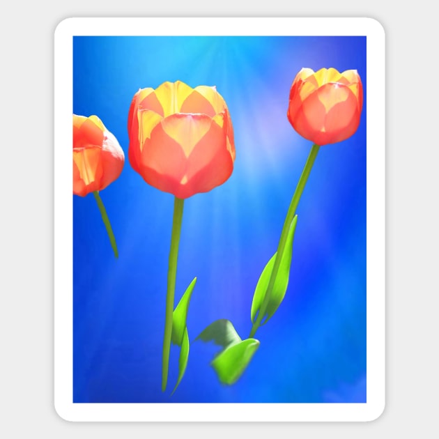 tulips radiance Sticker by JosephMillerOne